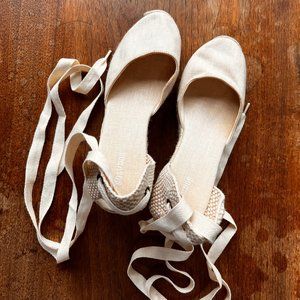 Soludos Women's Cream Espadrille Wedges